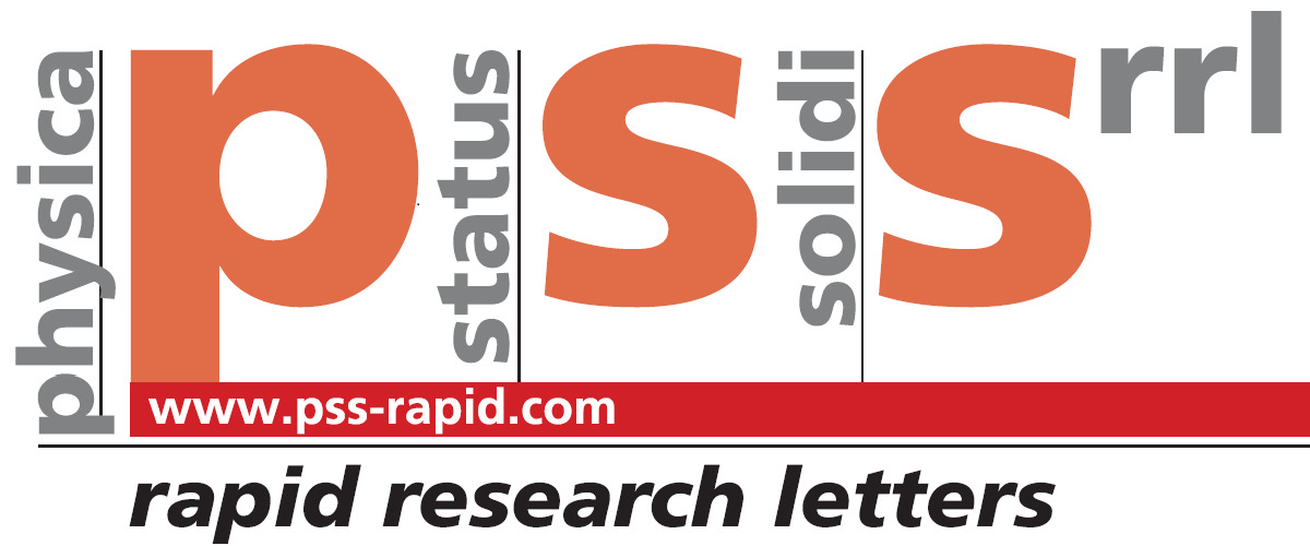 Physica status solidi (RRL) – Rapid Research Letters